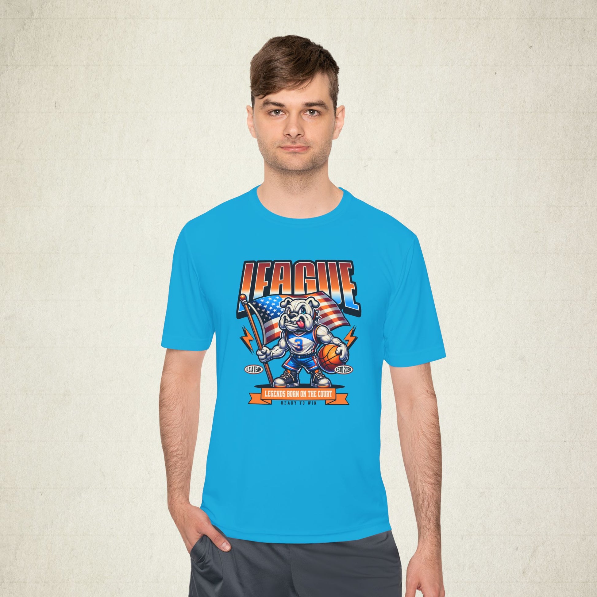 League Champion Moisture Wicking Men Activewear T-shirt