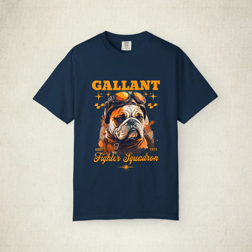 Gallant Fighter Squadron Bulldog Tee featuring a Gallant Fighter Squadron design, graphic tee