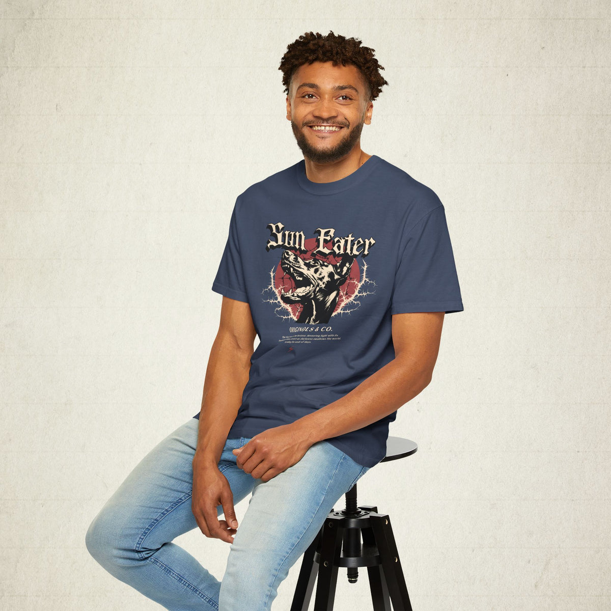 Sun Eater Dog Graphic Tee featuring a Sun Eater design, graphic tee