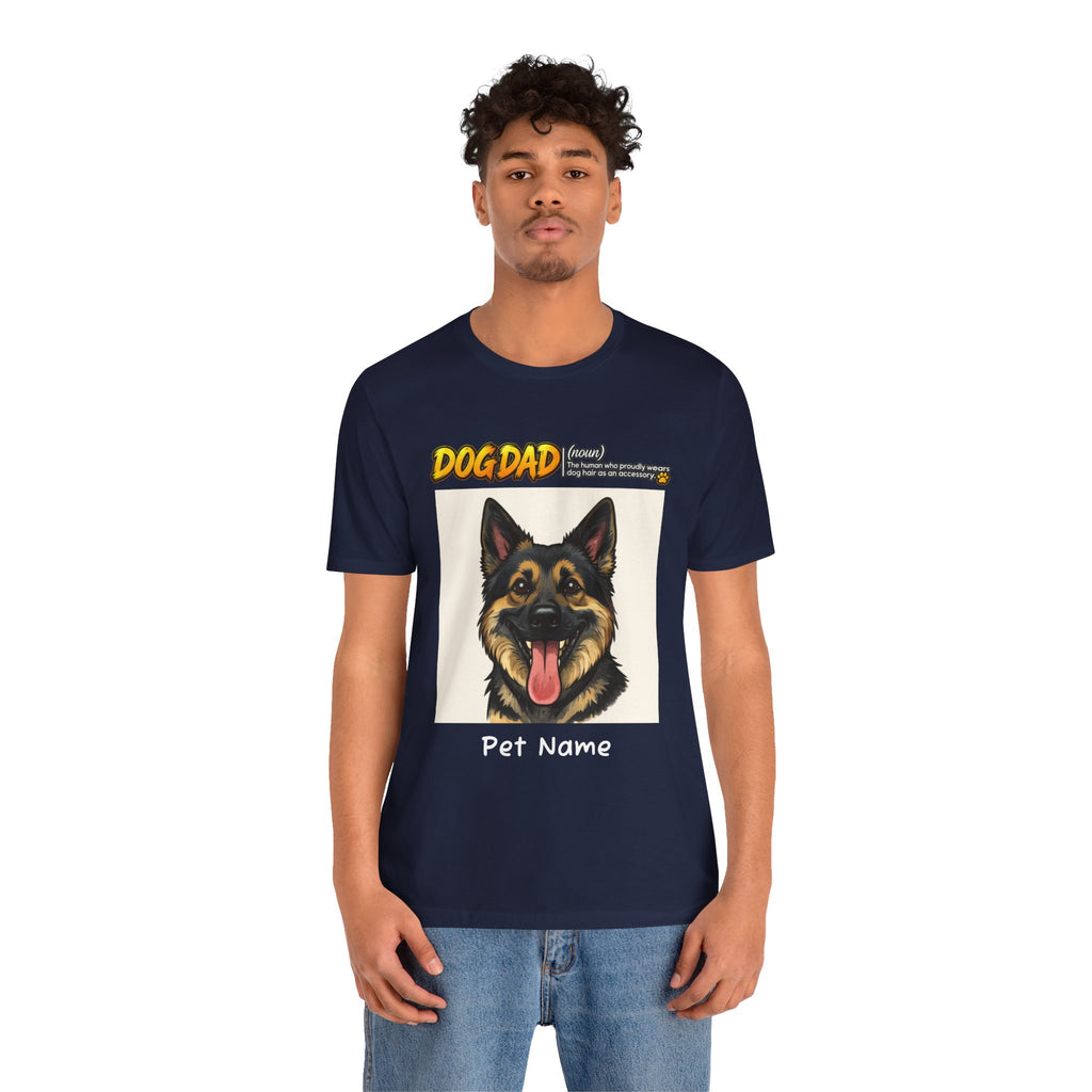 Custom Dog Dad Caricature T-Shirt – Personalized Pet Portrait Tee