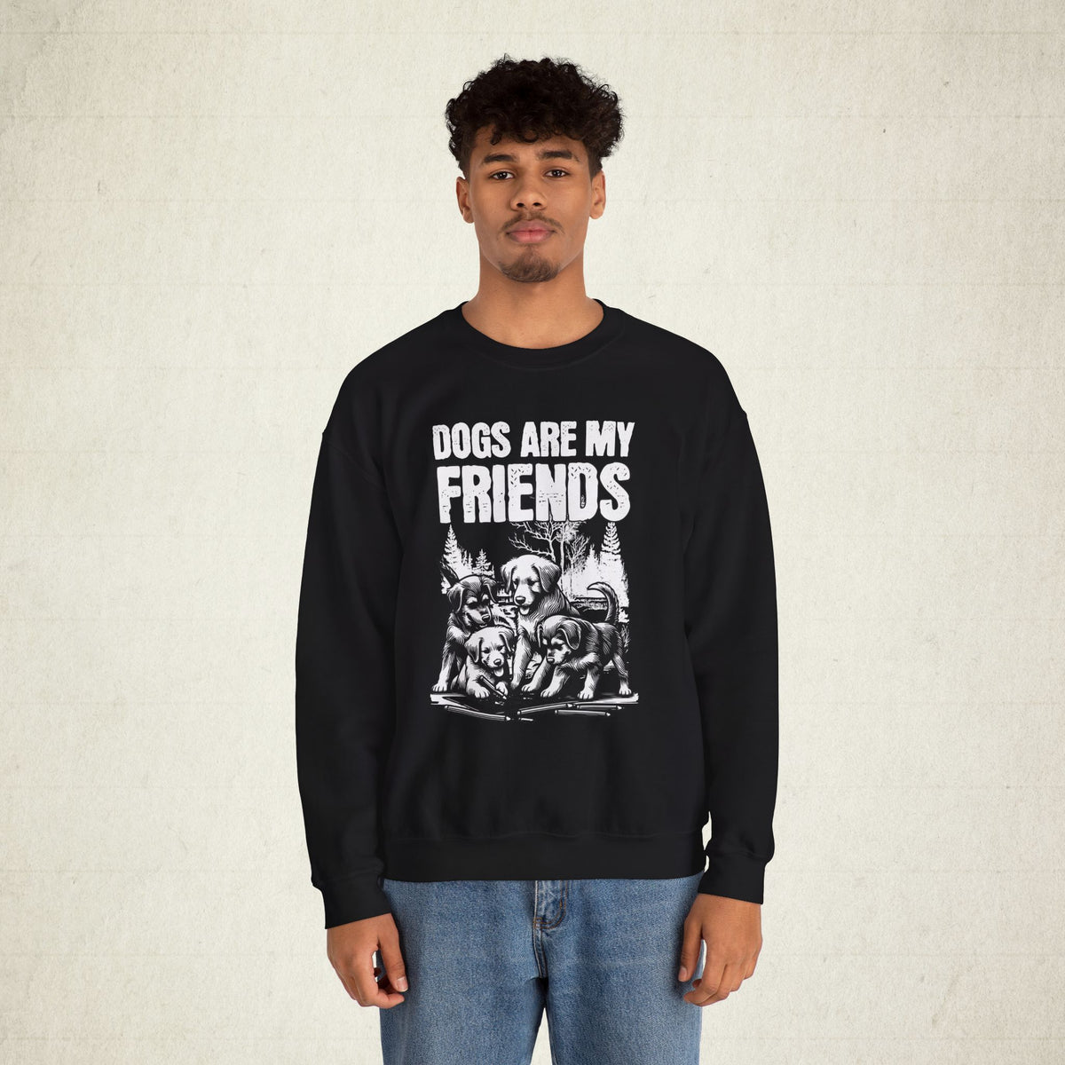 Dog Lovers' Crewneck Sweatshirt featuring a Dog Lovers design, crewneck sweatshirt