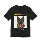 Custom Dog Dad Caricature T-Shirt – Personalized Pet Portrait Tee