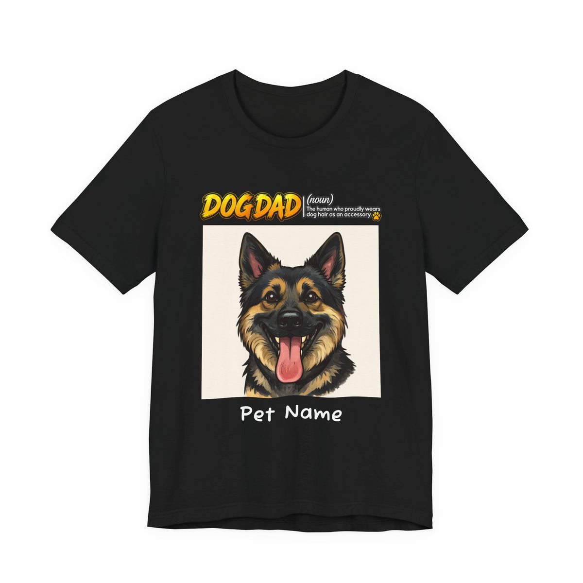 Custom Dog Dad Caricature T-Shirt – Personalized Pet Portrait Tee