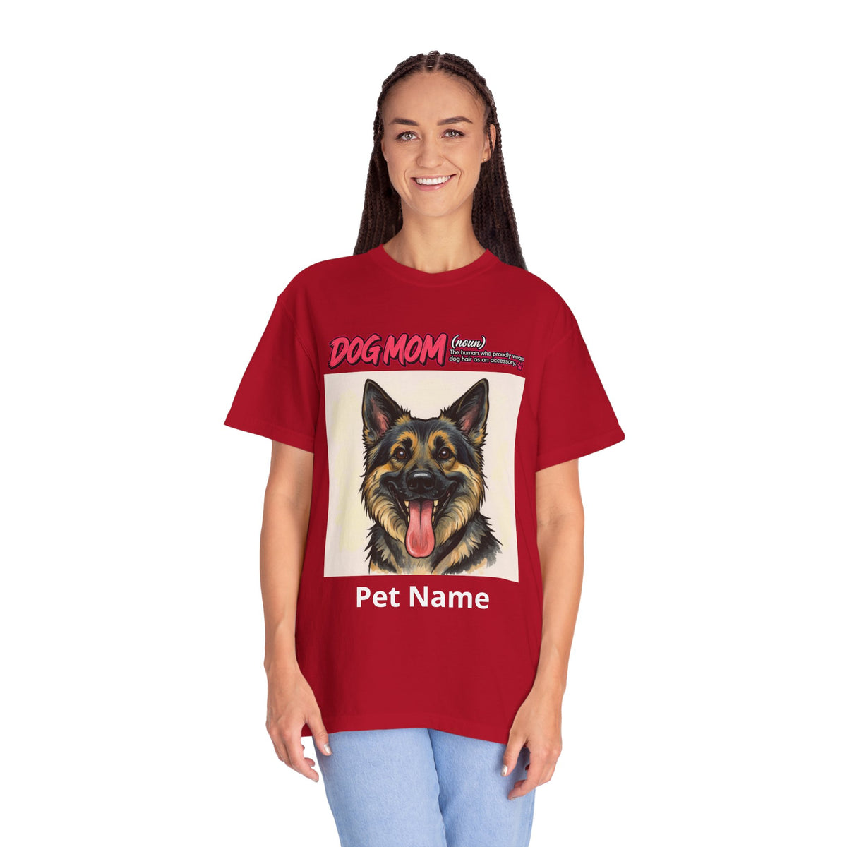 Custom Dog Dad Caricature T-Shirt | Personalized Pet Portrait Tee