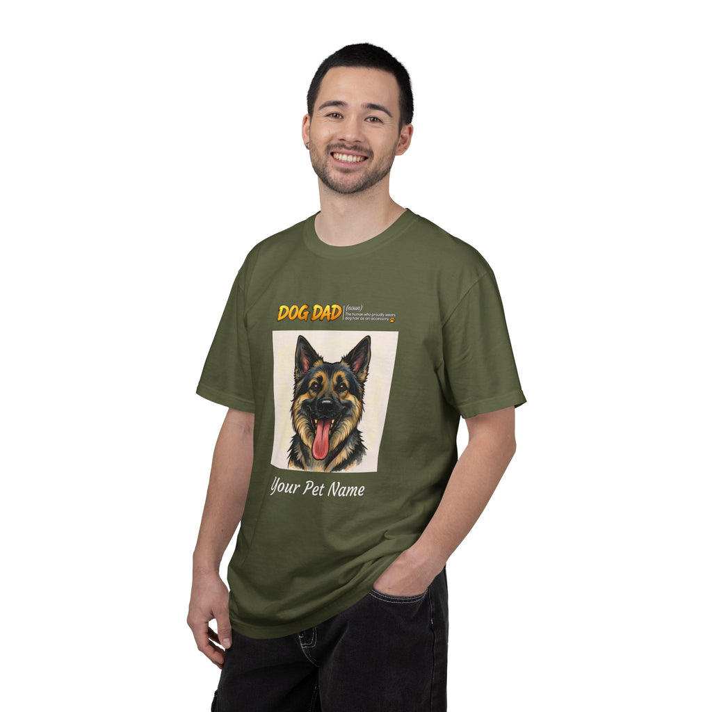 Custom Dog Dad Caricature T-Shirt | Personalized Pet Portrait Tee