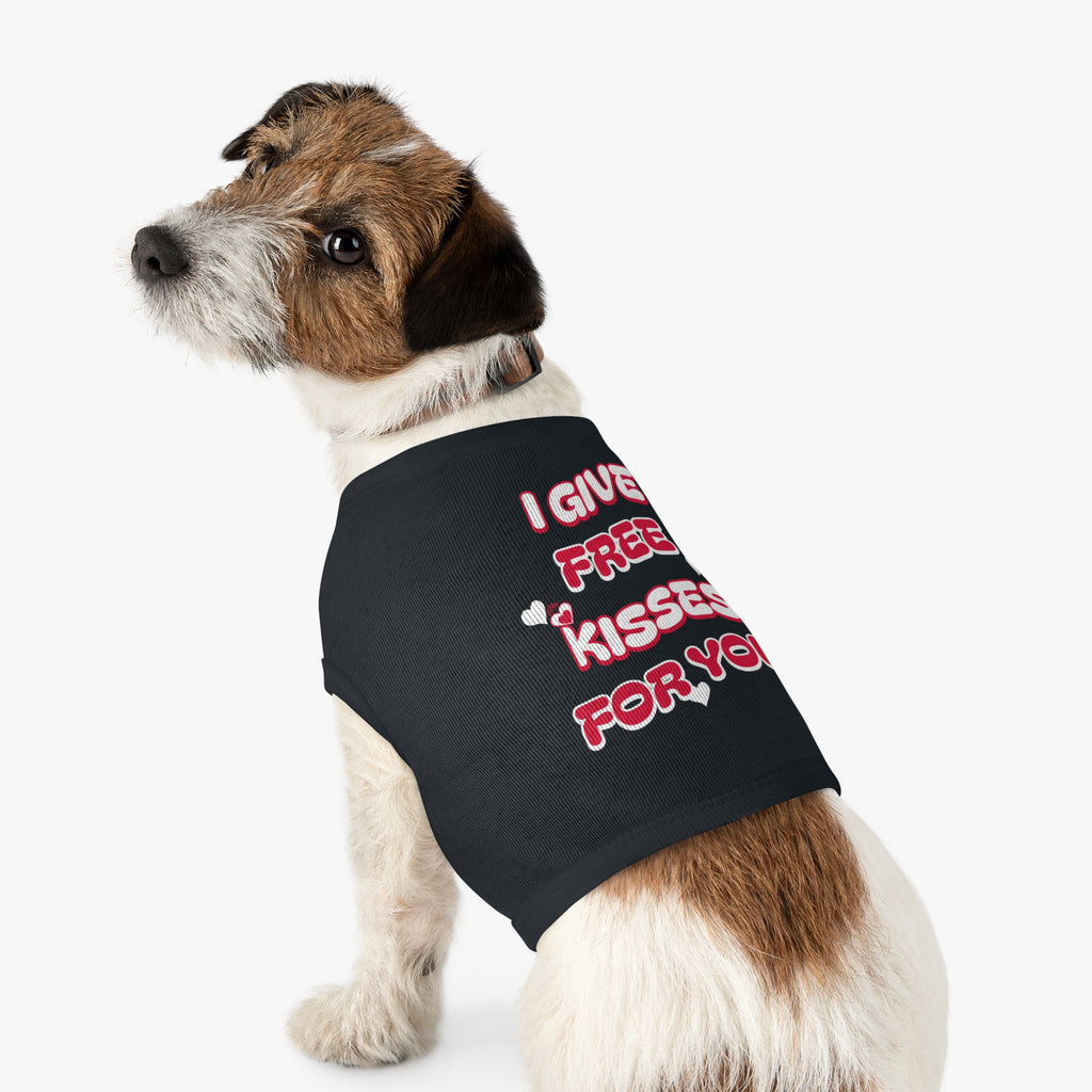 Cute Pet Tank Top, I Give Free Kisses for You, Dog Apparel, Pet Clothing, Valentine’s Day Gift, Funny Pet Shirt