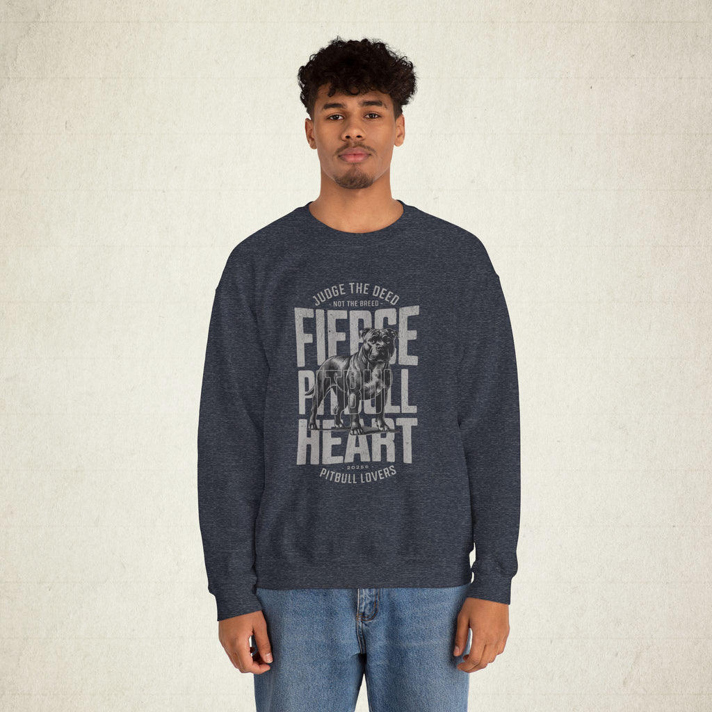 Fierce Pitbull Heart Unisex Sweatshirt