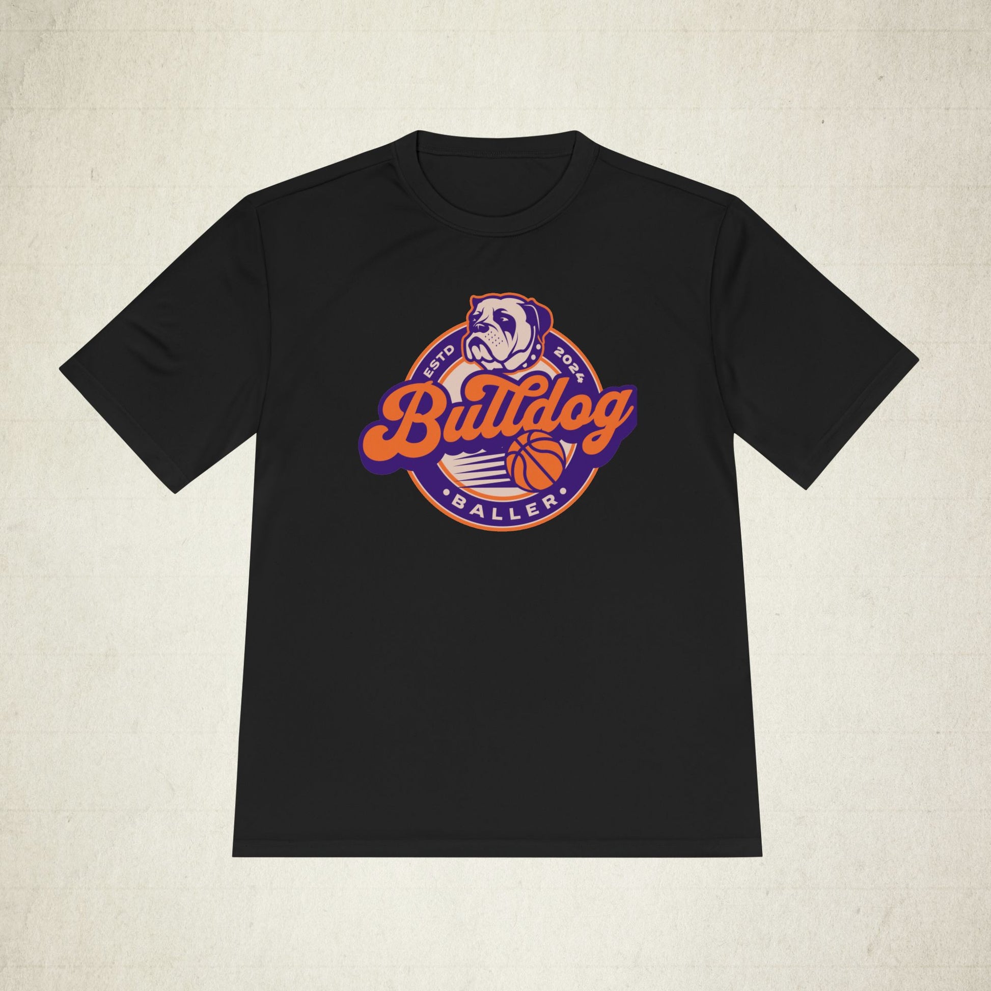 Bulldog Basketbal Moisture Wicking Men Activewear T-shirt
