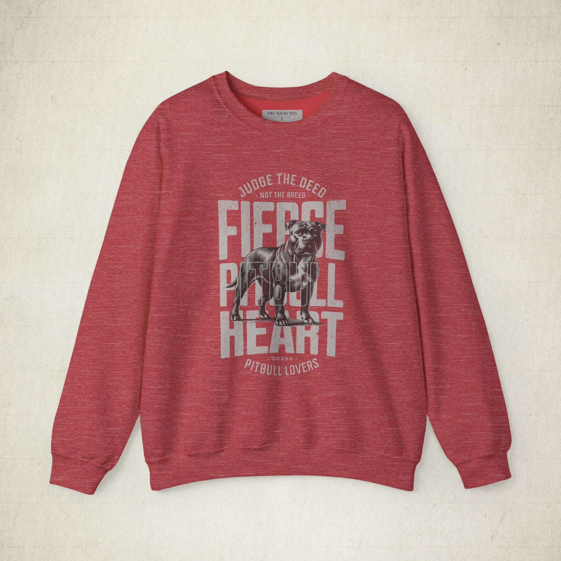 Fierce Pitbull Heart Unisex Sweatshirt