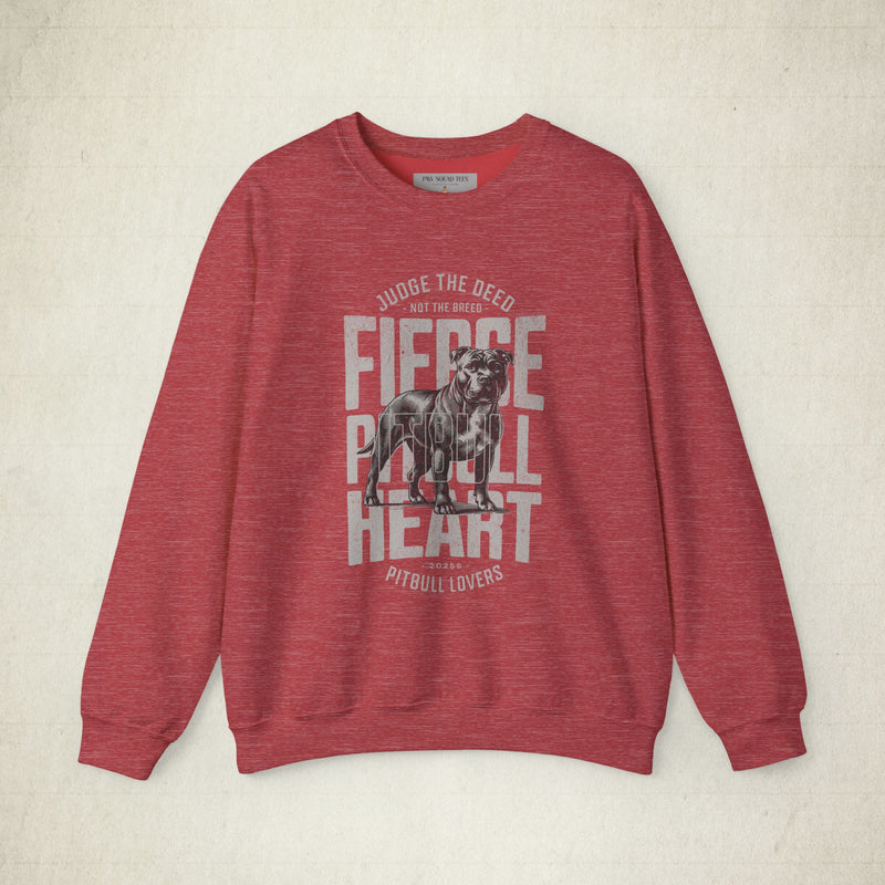 Fierce Pitbull Heart Unisex Sweatshirt
