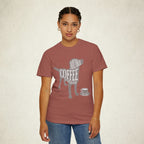 More Coffee Please Dog Lover Tee featuring a More Coffee Please design, graphic tee