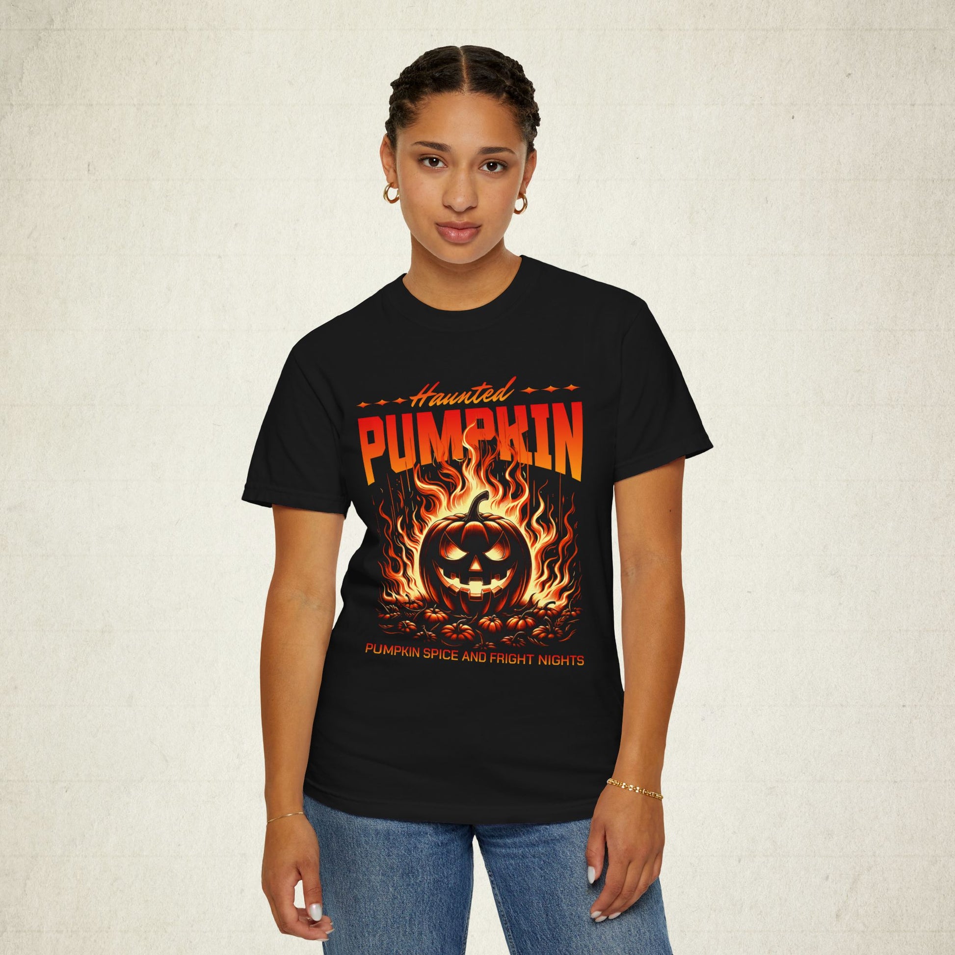 Haunted Pumpkin Halloween Unisex T-shirt