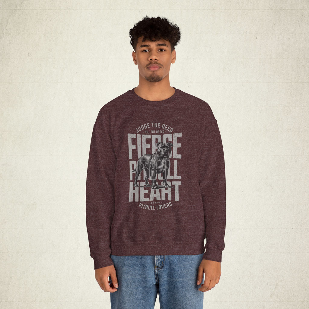 Fierce Pitbull Heart Unisex Sweatshirt