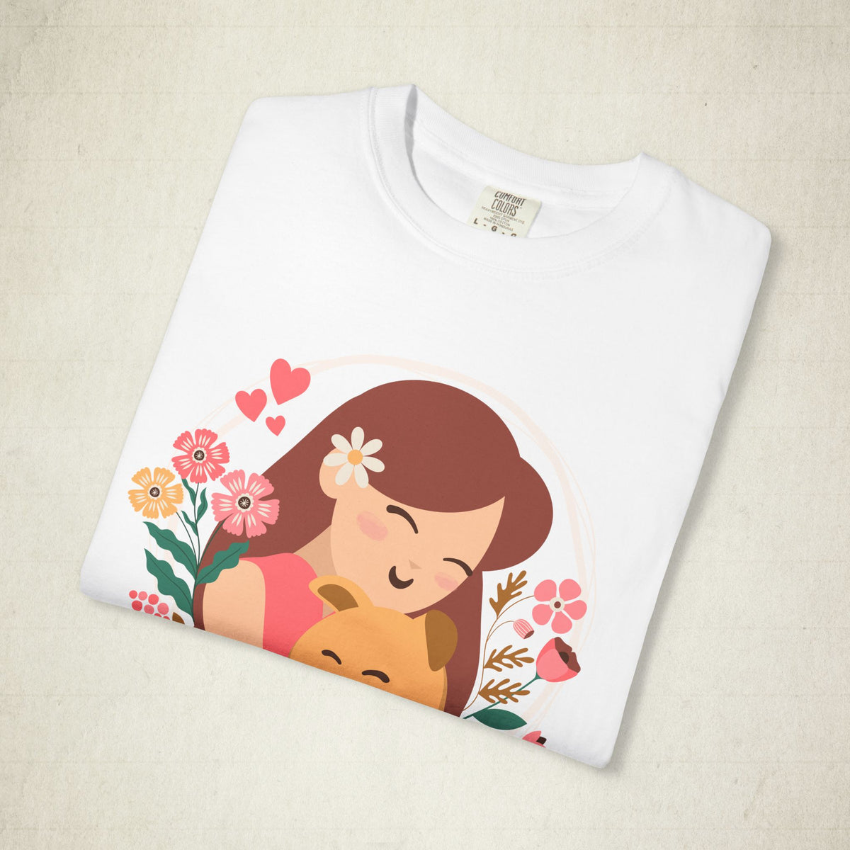 Dog Mom Floral Graphic Tee featuring a Dog Mom design, graphic tee