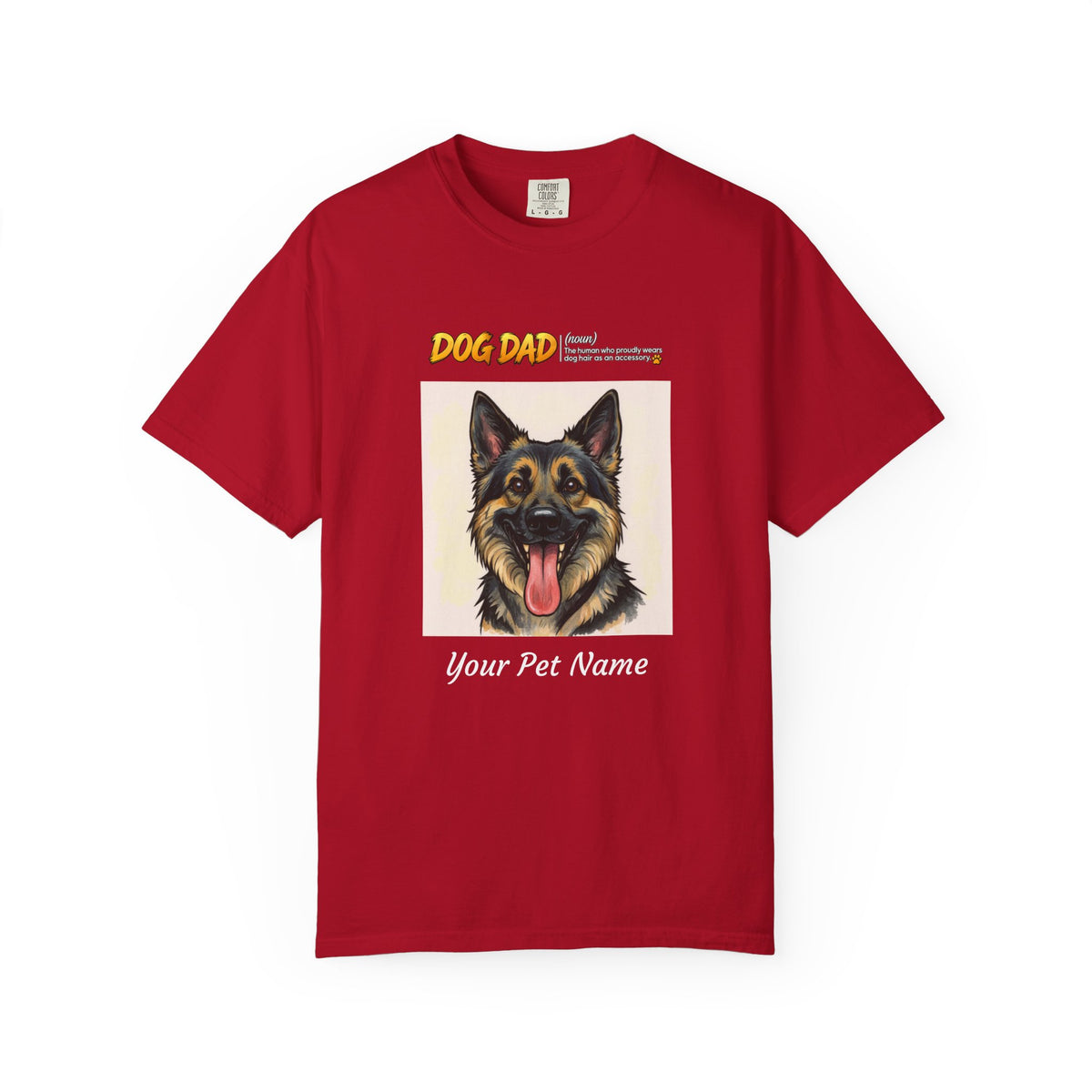 Custom Dog Dad Caricature T-Shirt | Personalized Pet Portrait Tee