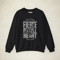 Fierce Pitbull Heart Crewneck Sweatshirt featuring a Fierce Pitbull Heart design, crewneck sweatshirt