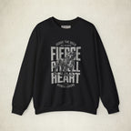 Fierce Pitbull Heart Crewneck Sweatshirt featuring a Fierce Pitbull Heart design, crewneck sweatshirt