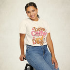 Love Coffee and Dogs Tee featuring a Love Coffee and Dogs design, graphic tee