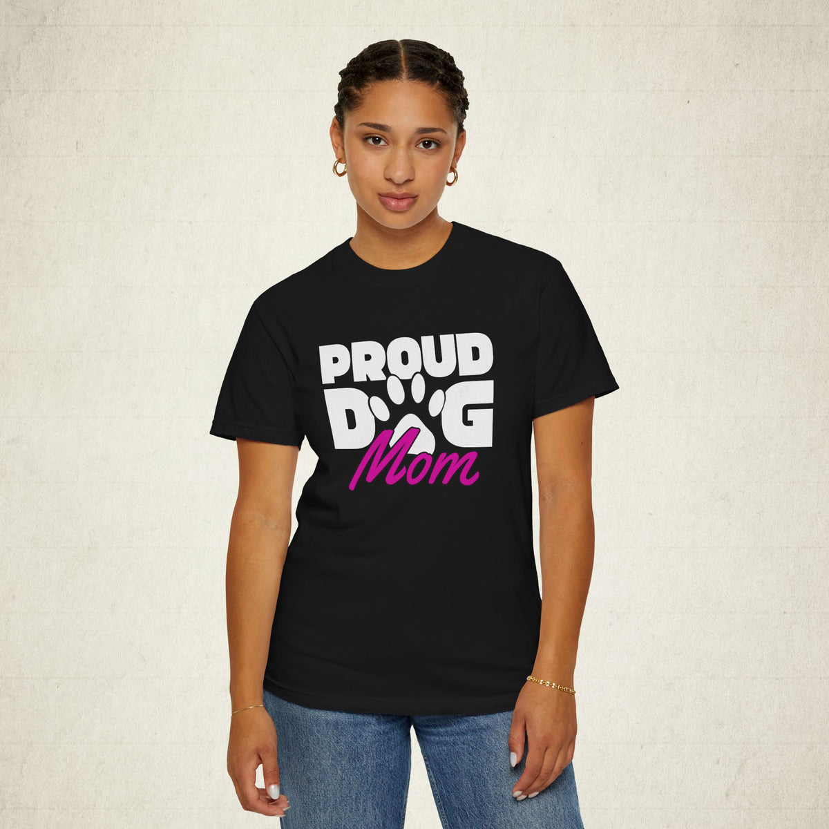 Proud Dog Mom Graphic Tee featuring a Proud Dog Mom design, graphic tee