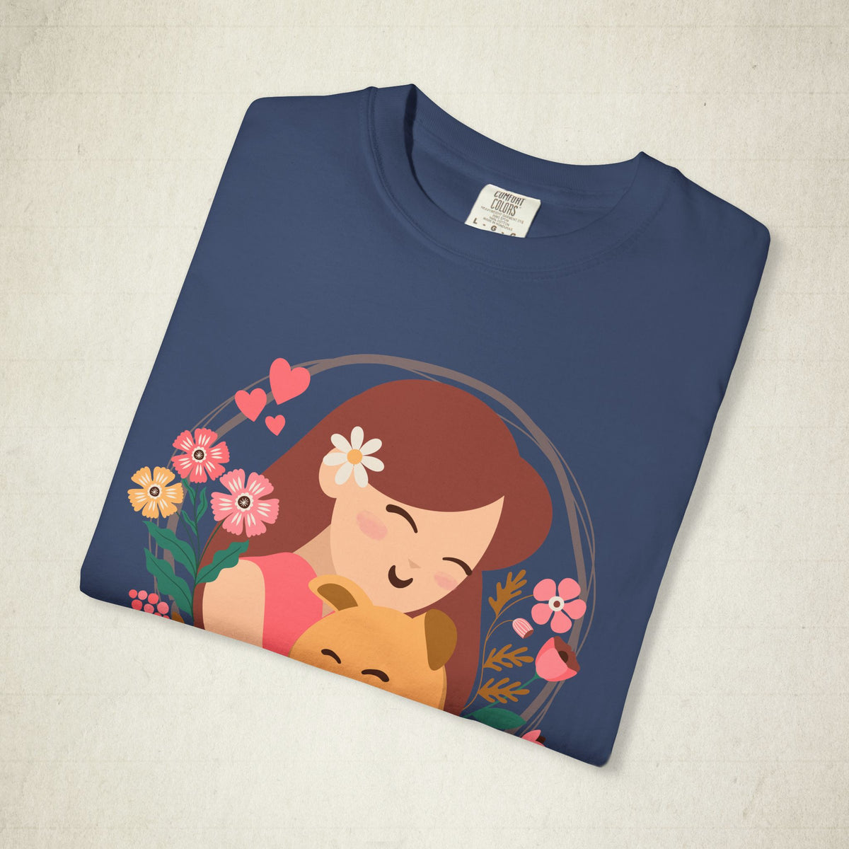 Dog Mom Floral Graphic Tee featuring a Dog Mom design, graphic tee