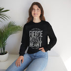 Fierce Pitbull Heart Crewneck Sweatshirt featuring a Fierce Pitbull Heart design, crewneck sweatshirt