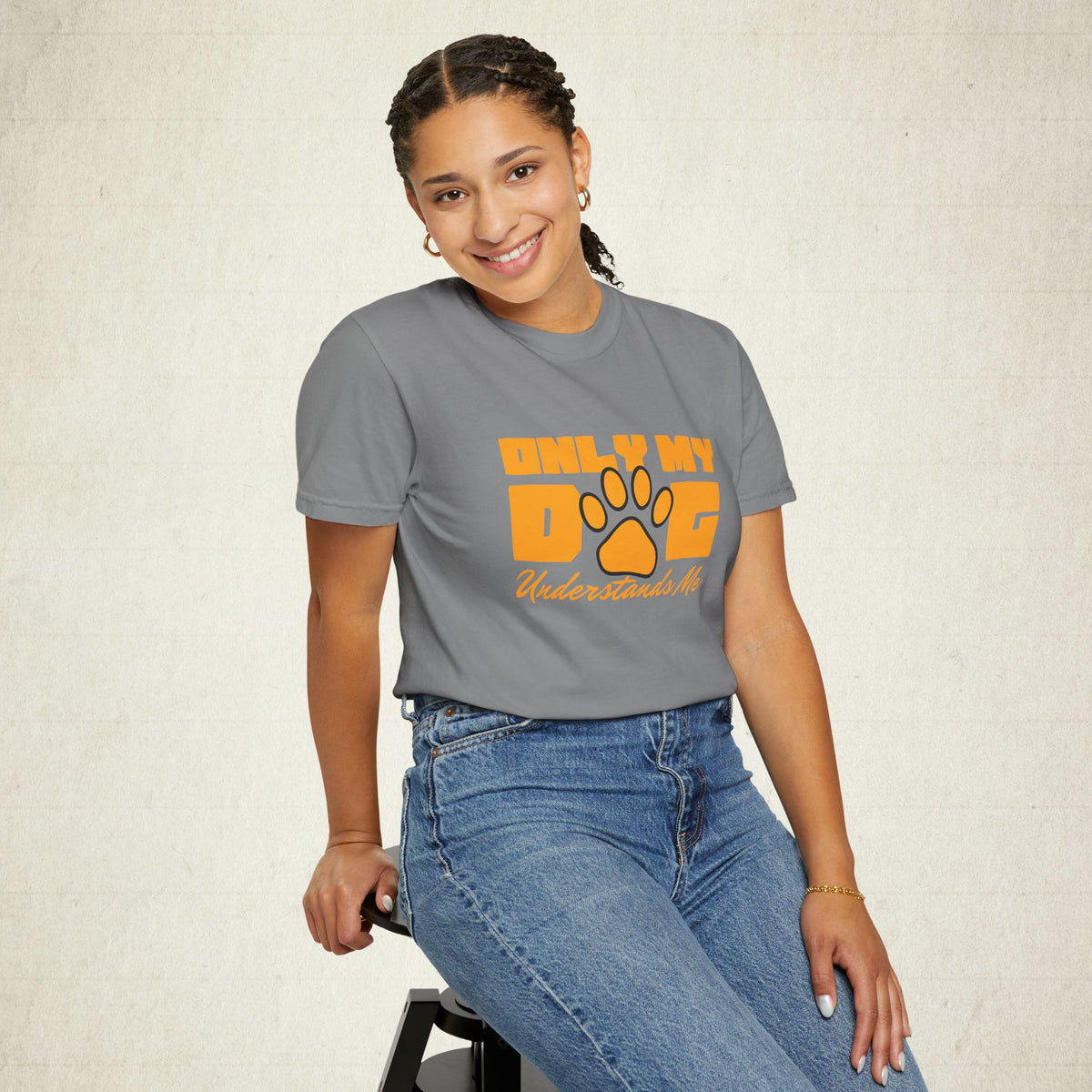 Only My Dog Understands Me Tee featuring a Only My Dog Understands Me design, graphic tee