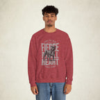 Fierce Pitbull Heart Crewneck Sweatshirt featuring a Fierce Pitbull Heart design, crewneck sweatshirt