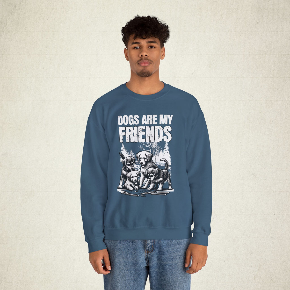 Dog Lovers' Crewneck Sweatshirt featuring a Dog Lovers design, crewneck sweatshirt