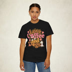 Love Coffee and Dogs Tee featuring a Love Coffee and Dogs design, graphic tee