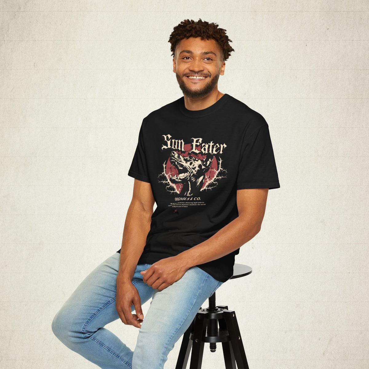 Sun Eater Dog Graphic Tee featuring a Sun Eater design, graphic tee