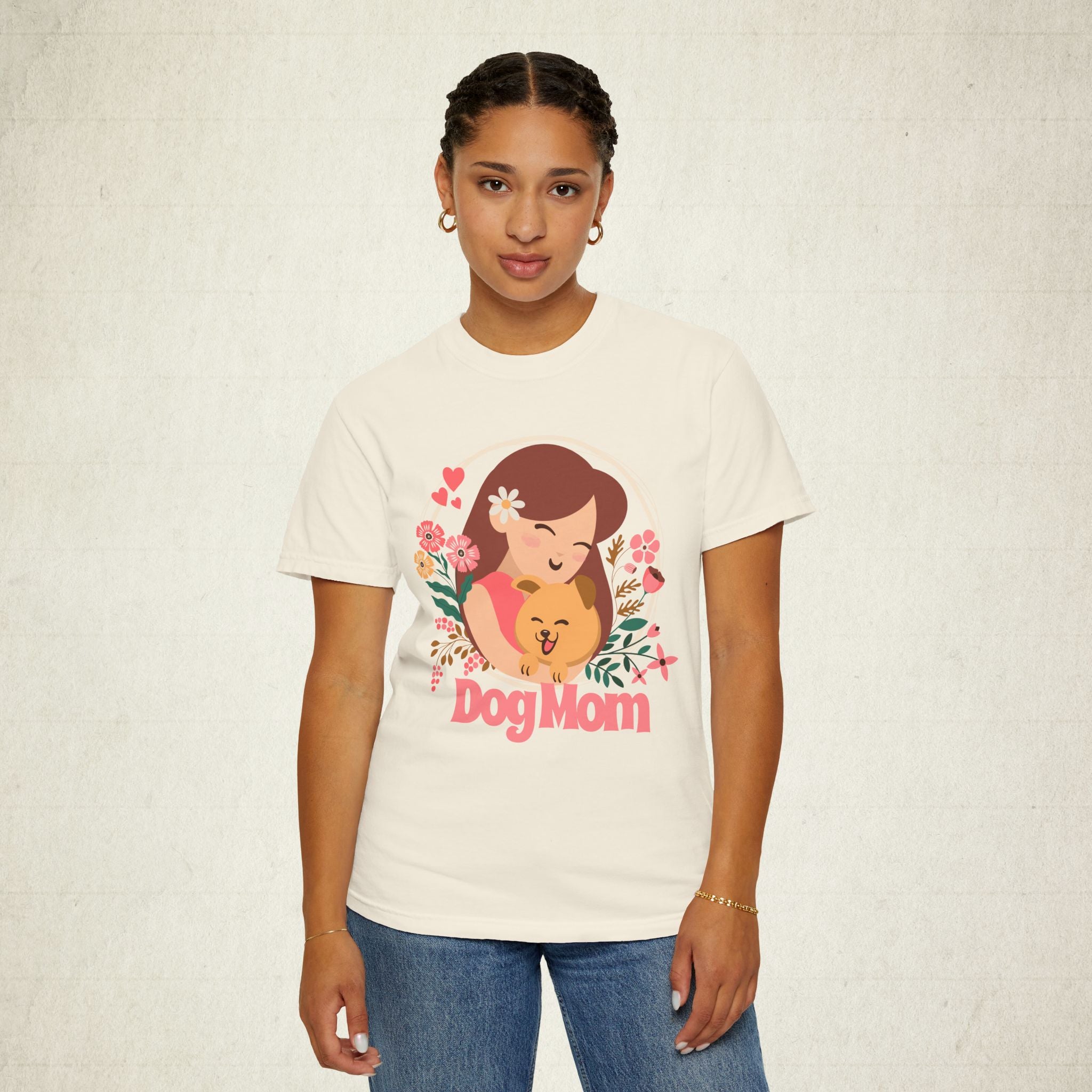 Dog Mom Floral Women T-shirt