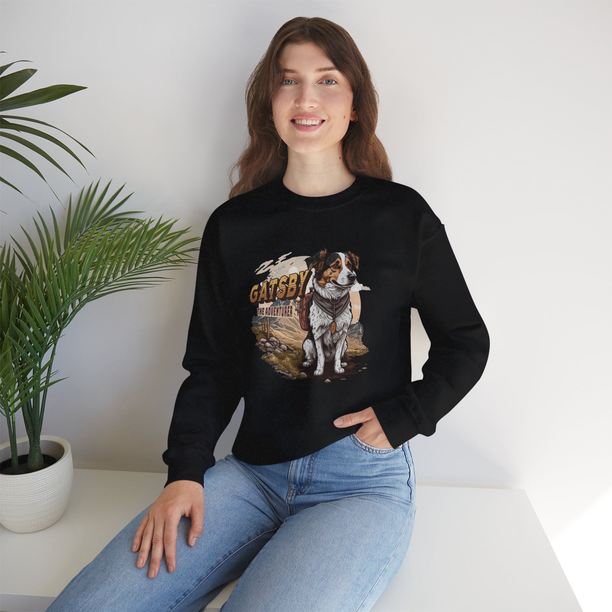 Gatsby the Adventure Dog Unisex Sweatshirt