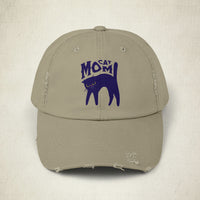Cat Mom Distressed Cap