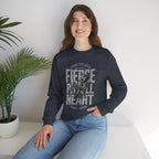 Fierce Pitbull Heart Crewneck Sweatshirt featuring a Fierce Pitbull Heart design, crewneck sweatshirt
