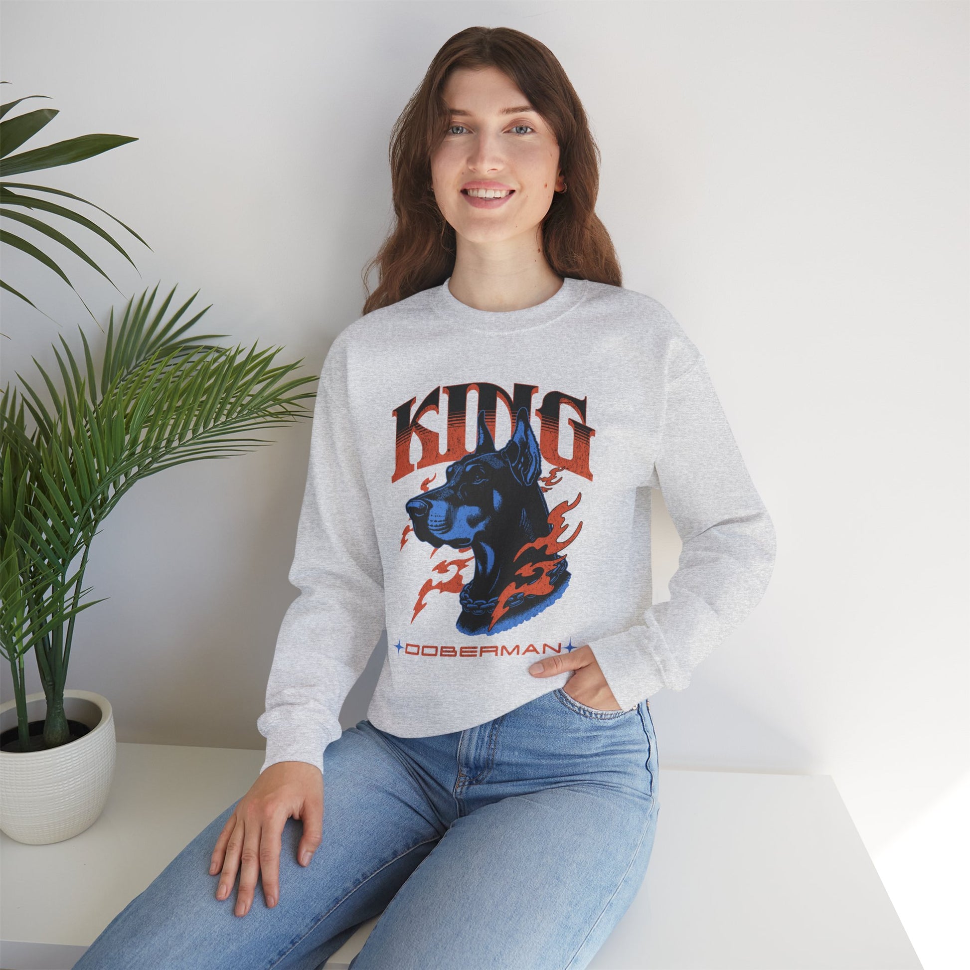 Bold Doberman King Unisex Sweatshirt