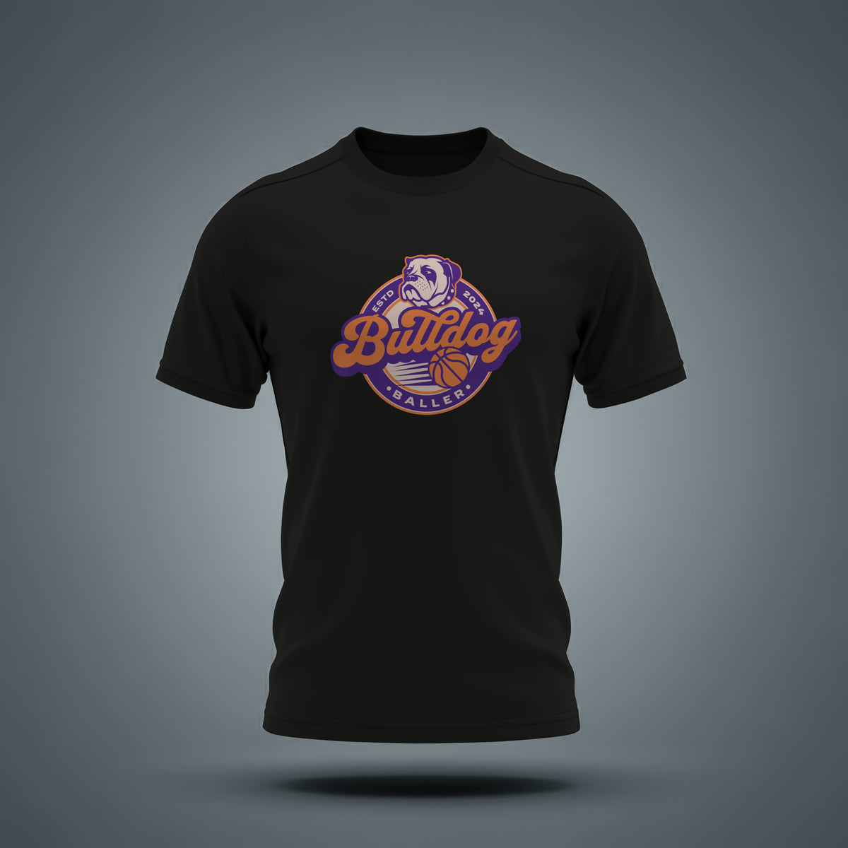 Bulldog Basketbal Moisture Wicking Men Activewear T-shirt