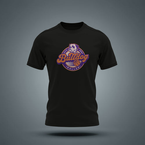 Bulldog Basketball Moisture-Wicking Tee featuring a Bulldog Basketball design, moisture-wicking activewear tee