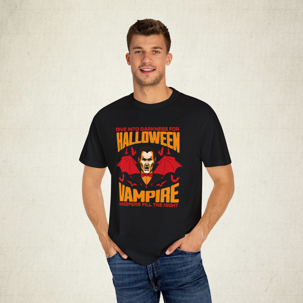 Halloween Vampire Graphic Unisex T-Shirt