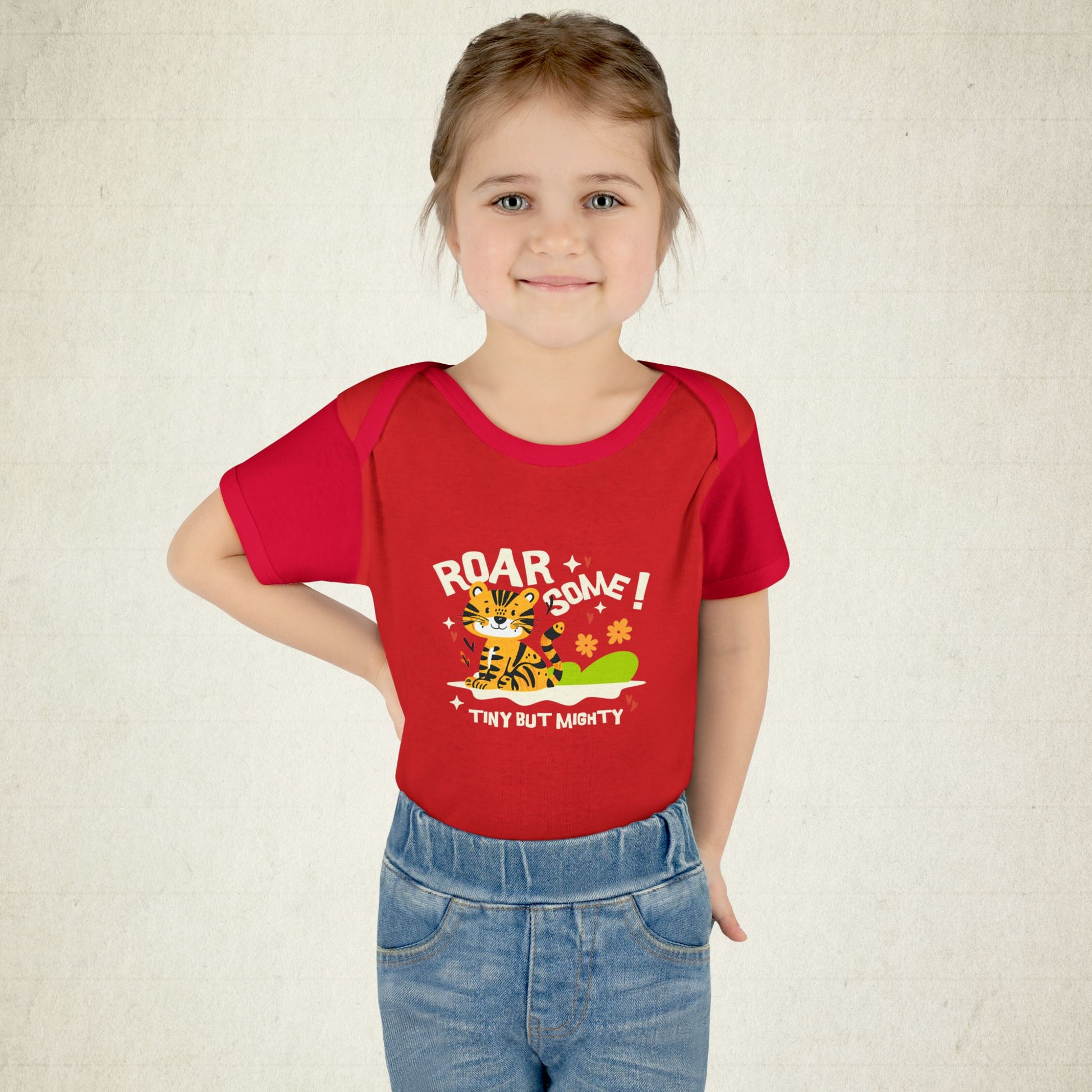 Adorable Infant Bodysuit with "Roar-some" Tiger Design