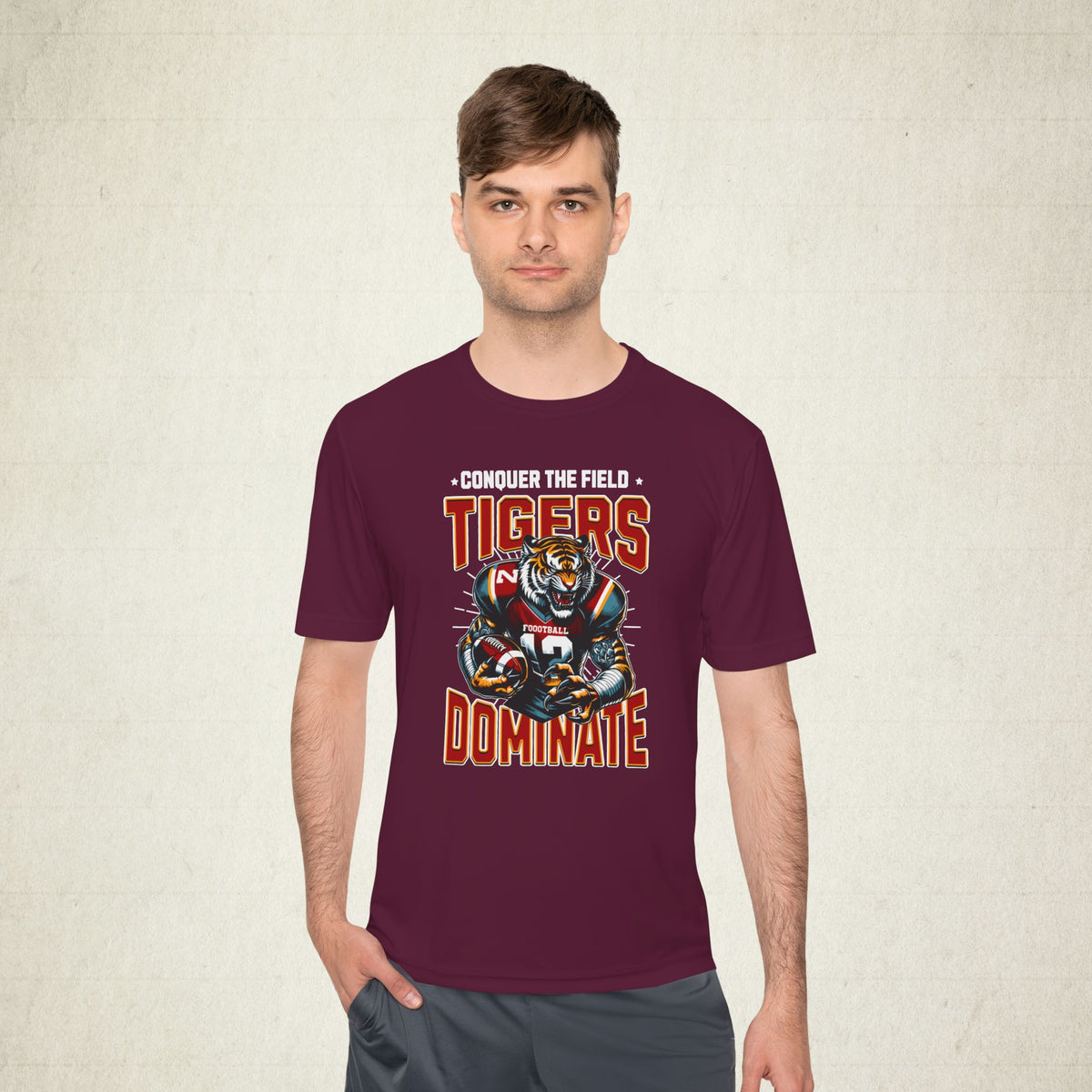 Conquer Field Moisture Wicking Men Activewear T-shirt