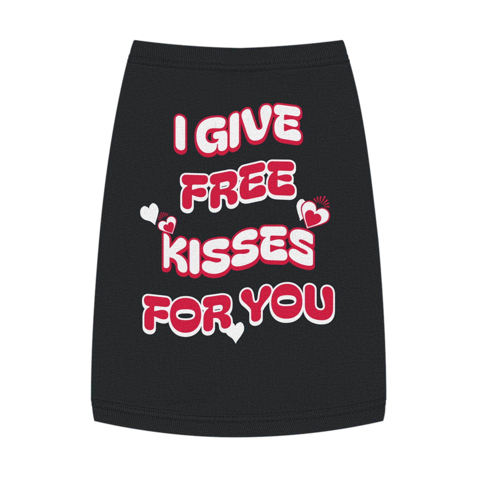 Cute Pet Tank Top, I Give Free Kisses for You, Dog Apparel, Pet Clothing, Valentine’s Day Gift, Funny Pet Shirt