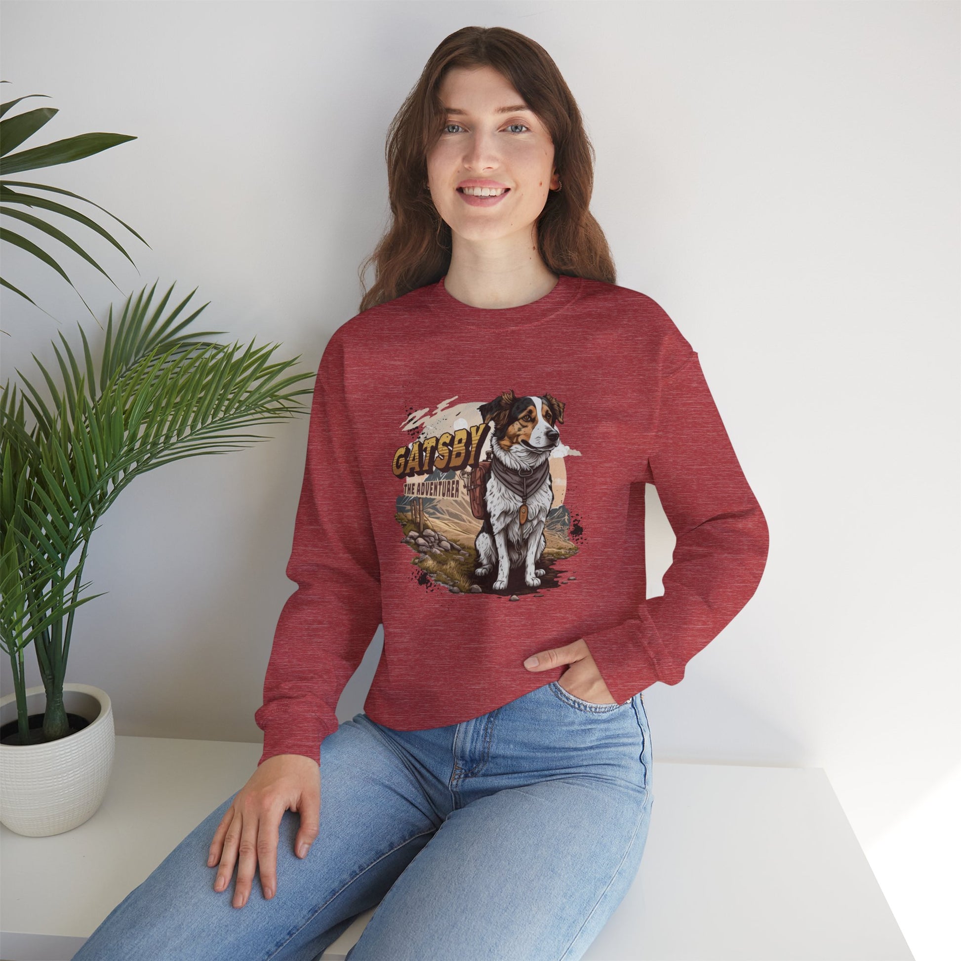 Gatsby the Adventure Dog Unisex Sweatshirt