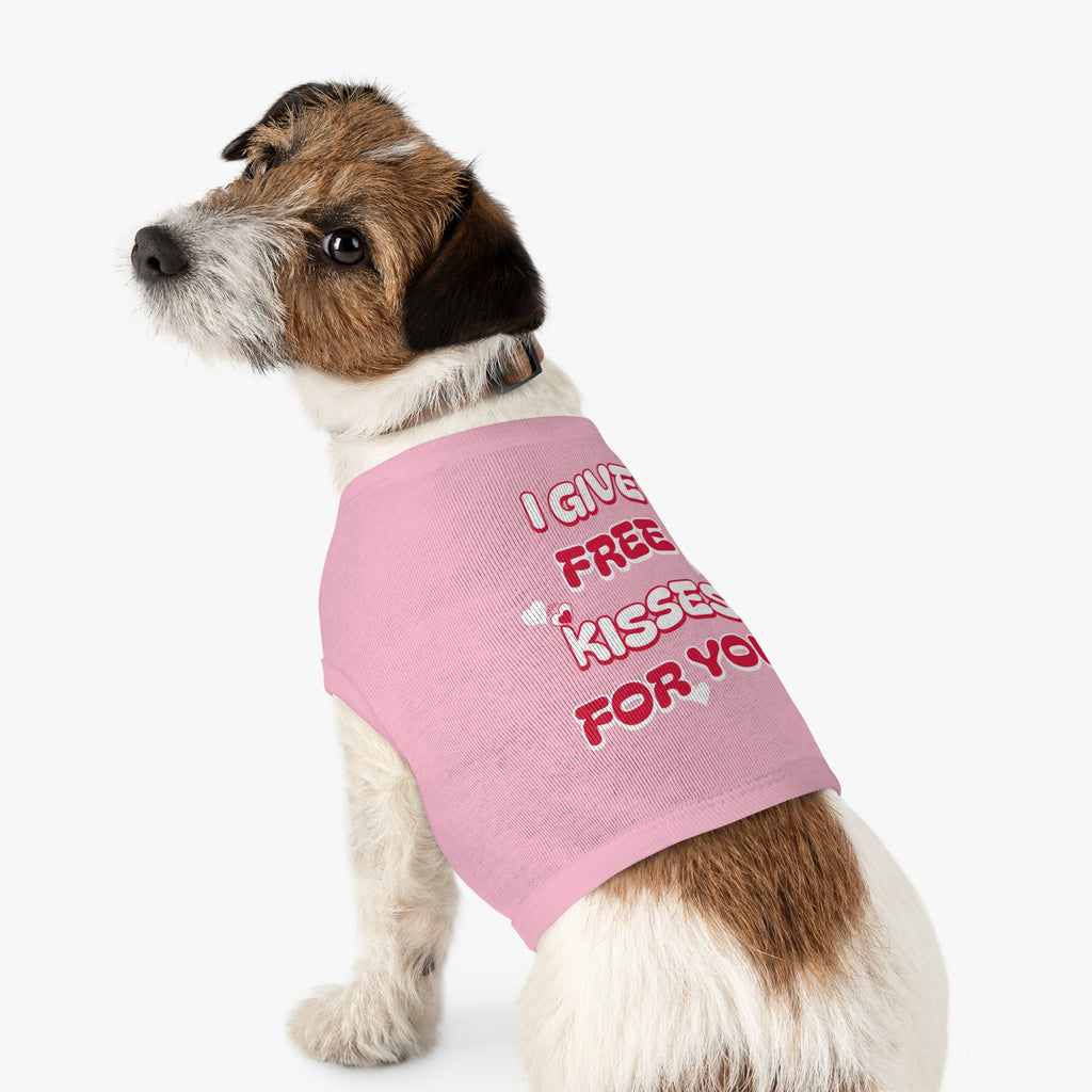Cute Pet Tank Top, I Give Free Kisses for You, Dog Apparel, Pet Clothing, Valentine’s Day Gift, Funny Pet Shirt