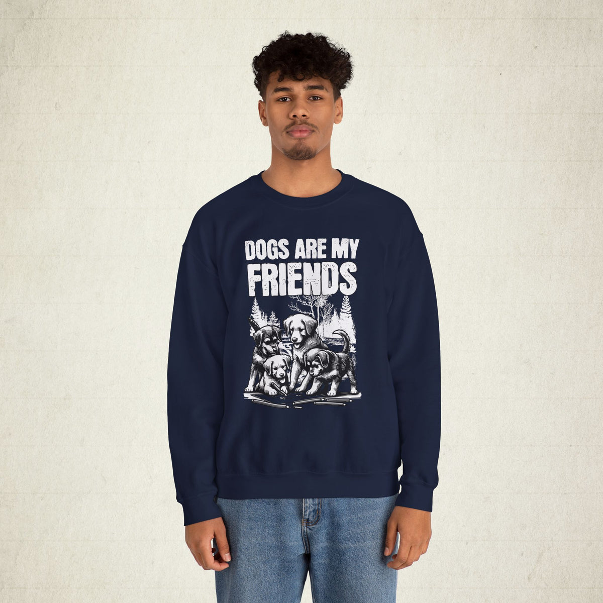 Dog Lovers' Crewneck Sweatshirt featuring a Dog Lovers design, crewneck sweatshirt