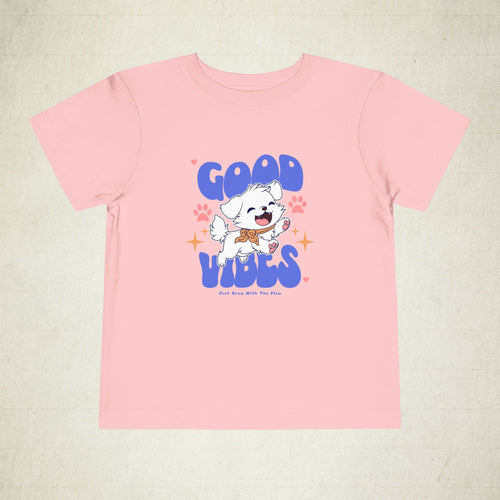 Good Vibes Puppy Toddler Tee featuring a Good Vibes design, toddler tee