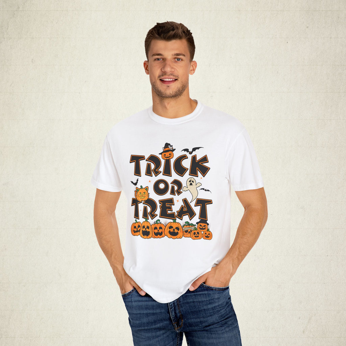 Trick or Treat White Halloween Unisex T-Shirt