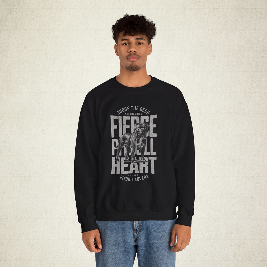 Fierce Pitbull Heart Unisex Sweatshirt
