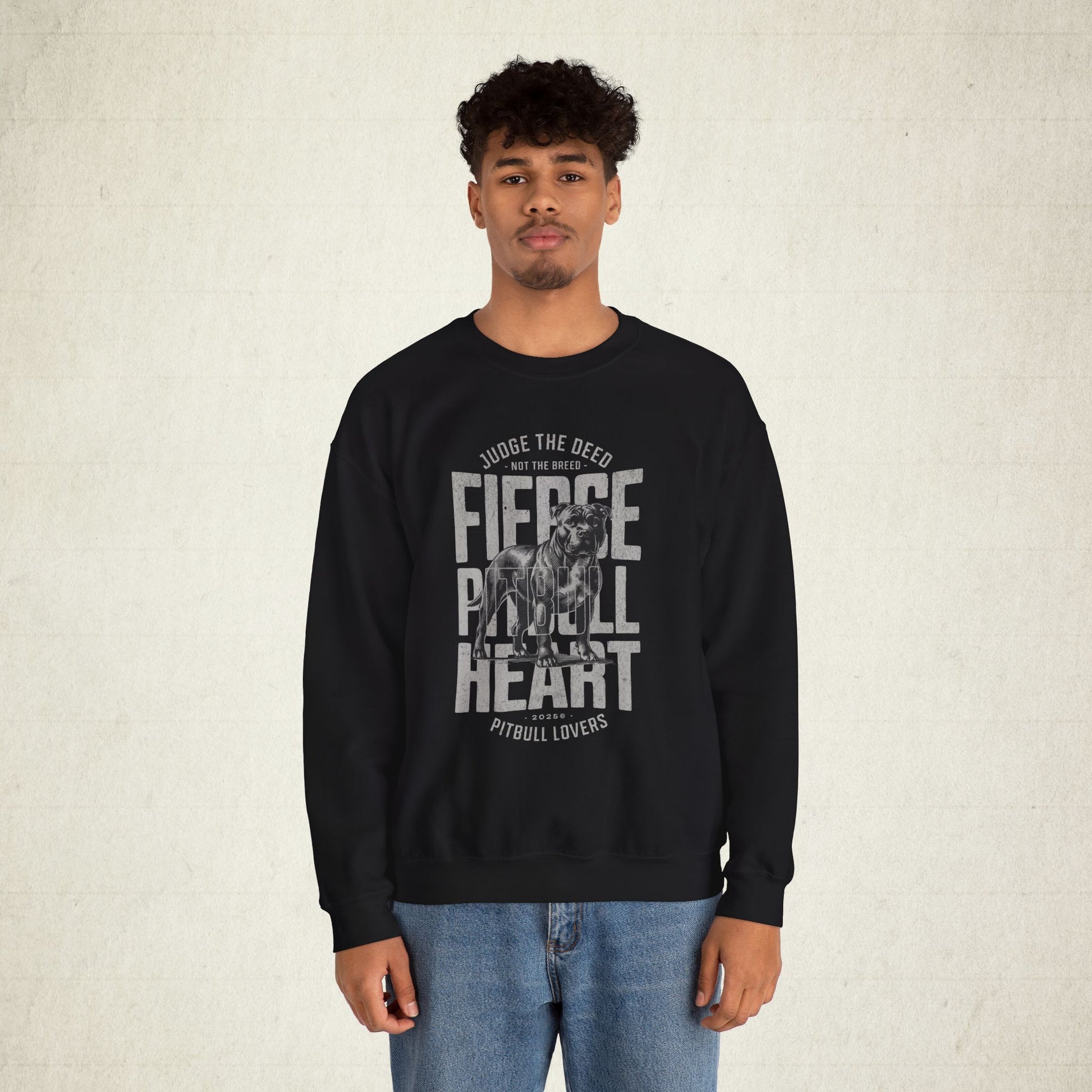 Fierce Pitbull Heart Unisex Sweatshirt