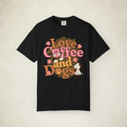 Love Coffee and Dogs Tee featuring a Love Coffee and Dogs design, graphic tee