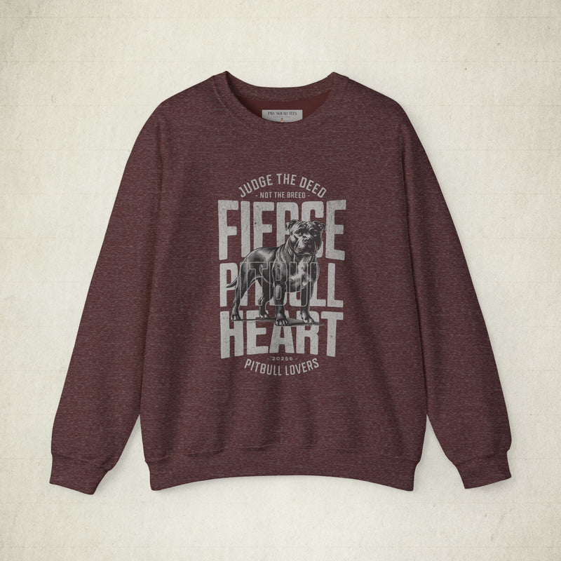 Fierce Pitbull Heart Unisex Sweatshirt